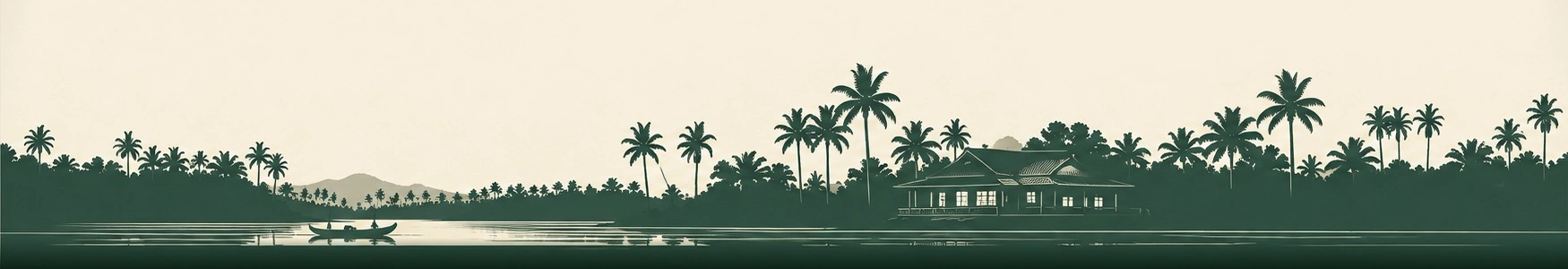 Konkan Kuteera riverside backwaters panorama